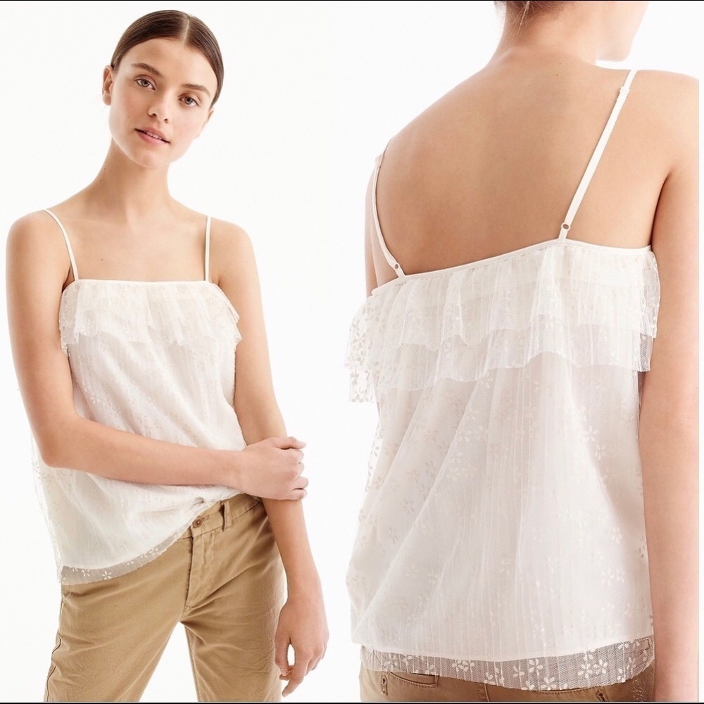 J. Crew Fluttery Cami Lace Size S